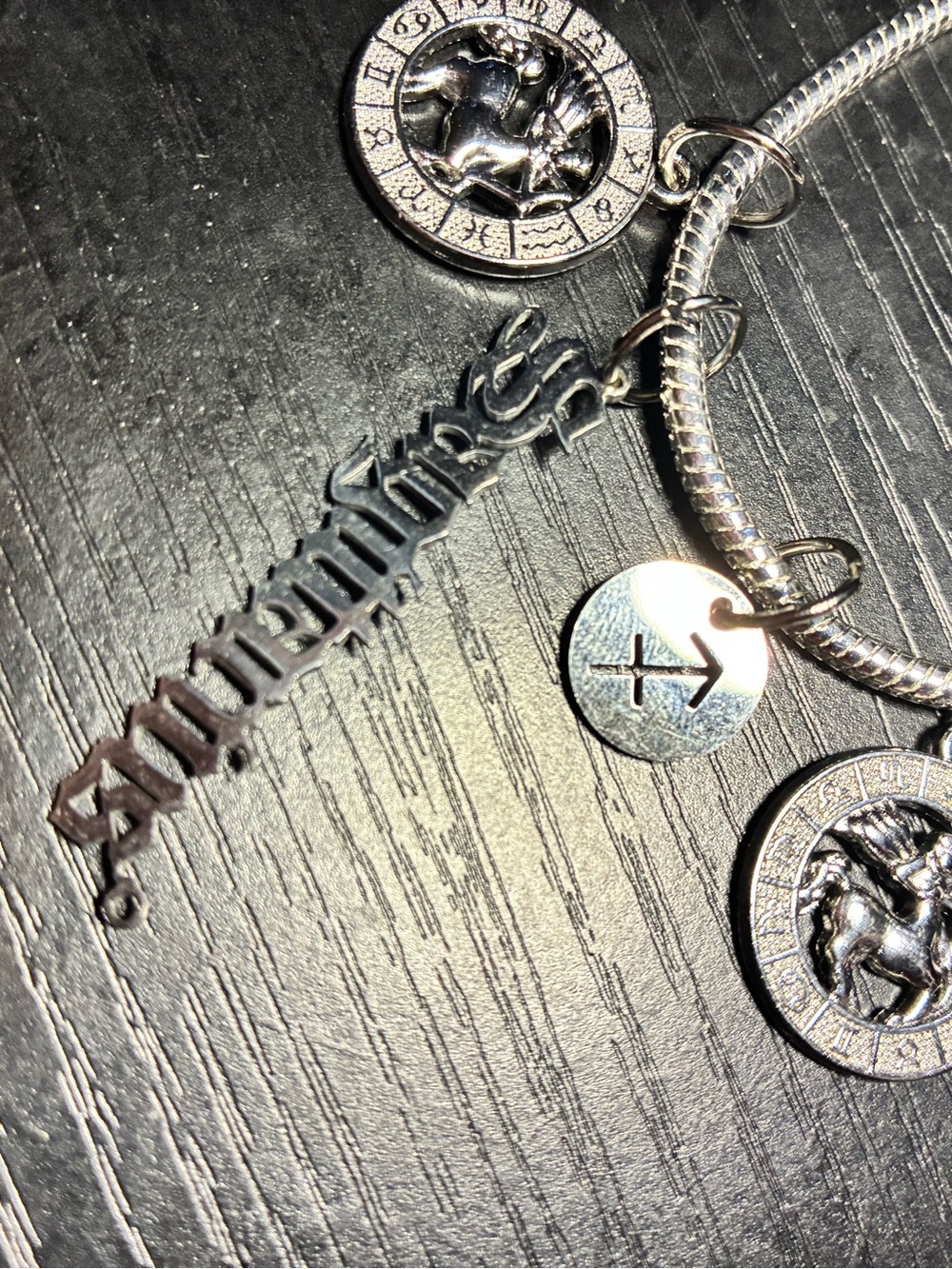Men's Silver Zodiac Charm Bracelet - Sagittarius